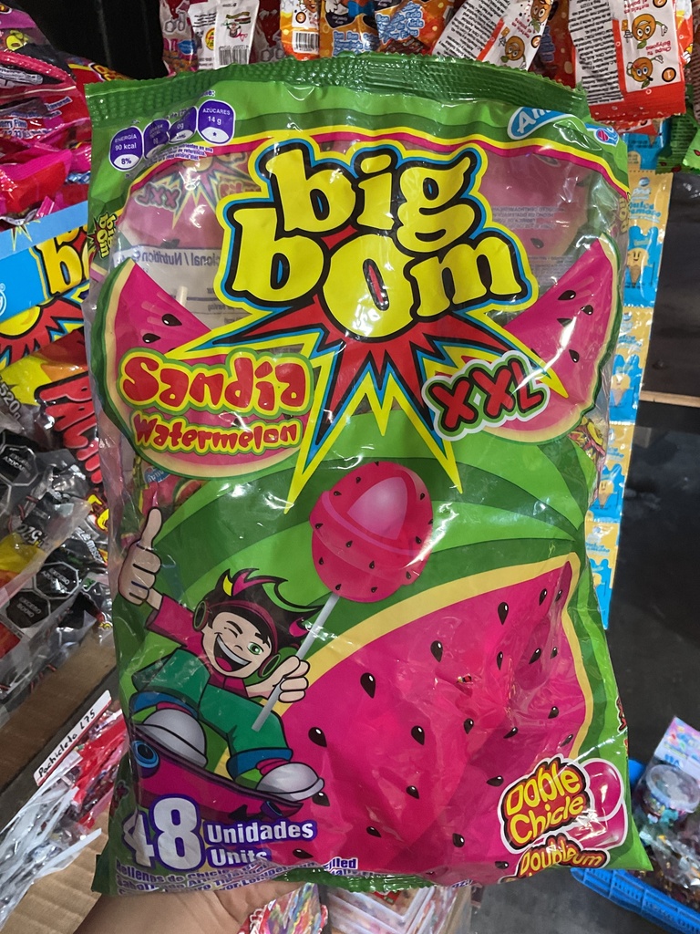 BIGBOM XL SANDIA ROSADO CON VERDE 1X14X48