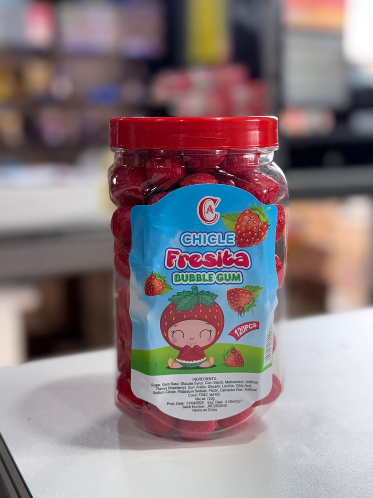 CHICLE FRESITA BUBBLE GUM CA 1X12X120