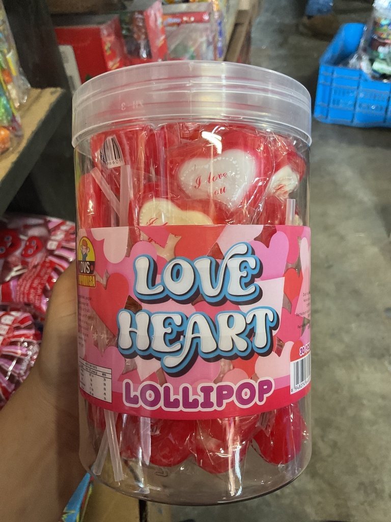 LOVE HEART LOLLIPOP 1X24X30