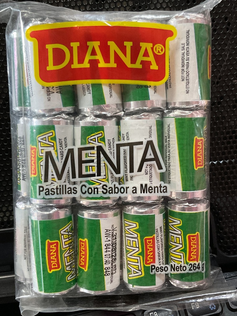 PASTILLA MENTA DIANA 1X1X30