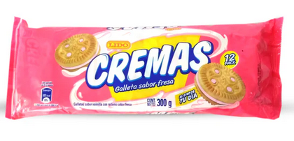 Cremas Lido Fresa 1x18x